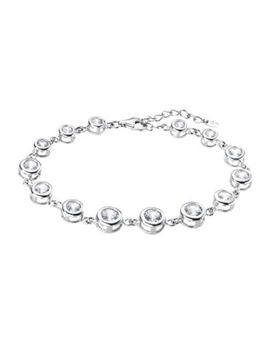 Pulsera de plata compuesta por circonitas blancas