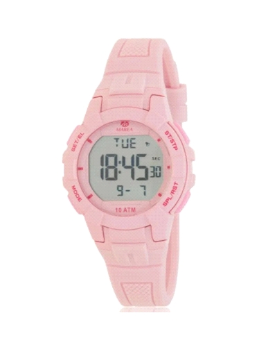 Reloj digital para niña de resina color rosa con diversas funciones