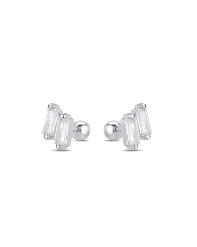 Este piercing ofrece un diseño sofisticado y elegante. Está elaborado en plata rodiada, lo que le confiere un acabado oscuro y d