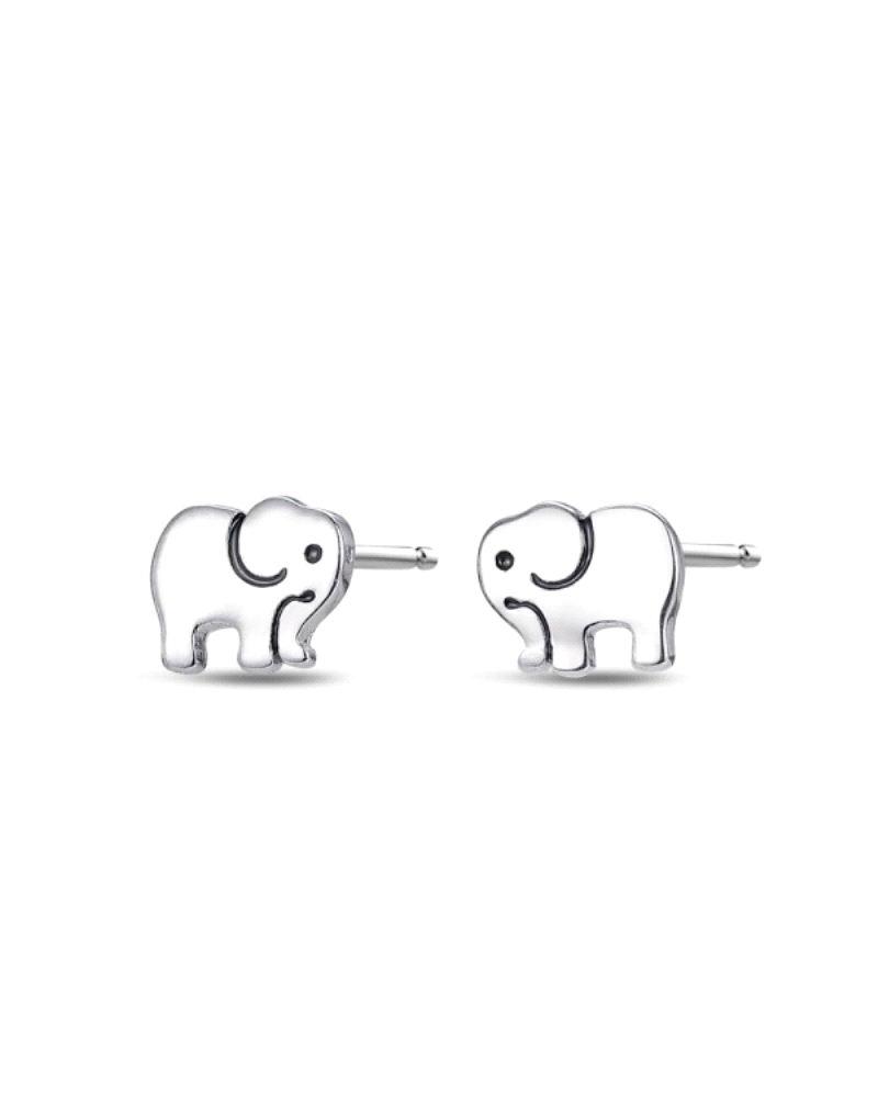 Estos encantadores pendientes están elaborados en plata de alta calidad y presentan un diseño adorable en forma de elefante. El 