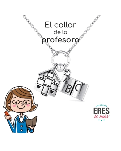 Este elegante collar está diseñado específicamente para profesoras, destacando su dedicación y compromiso con la enseñanza. El c