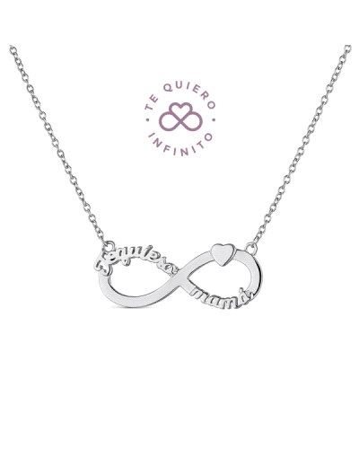 Este collar es una expresión hermosa y significativa de amor maternal. El símbolo del infinito, elaborado en plata rodiada, repr