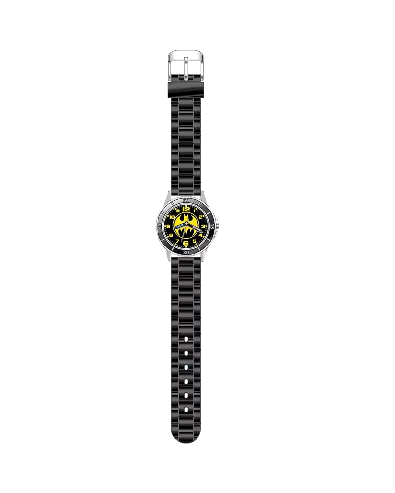 Este reloj infantil analógico es perfecto para los pequeños fans de Batman. La esfera del reloj está decorada con el icónico sím