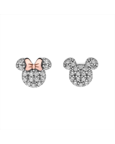 Estos adorables pendientes Minnie y Mickey capturan la esencia del amor y la alegría de dos de los personajes más queridos de Di