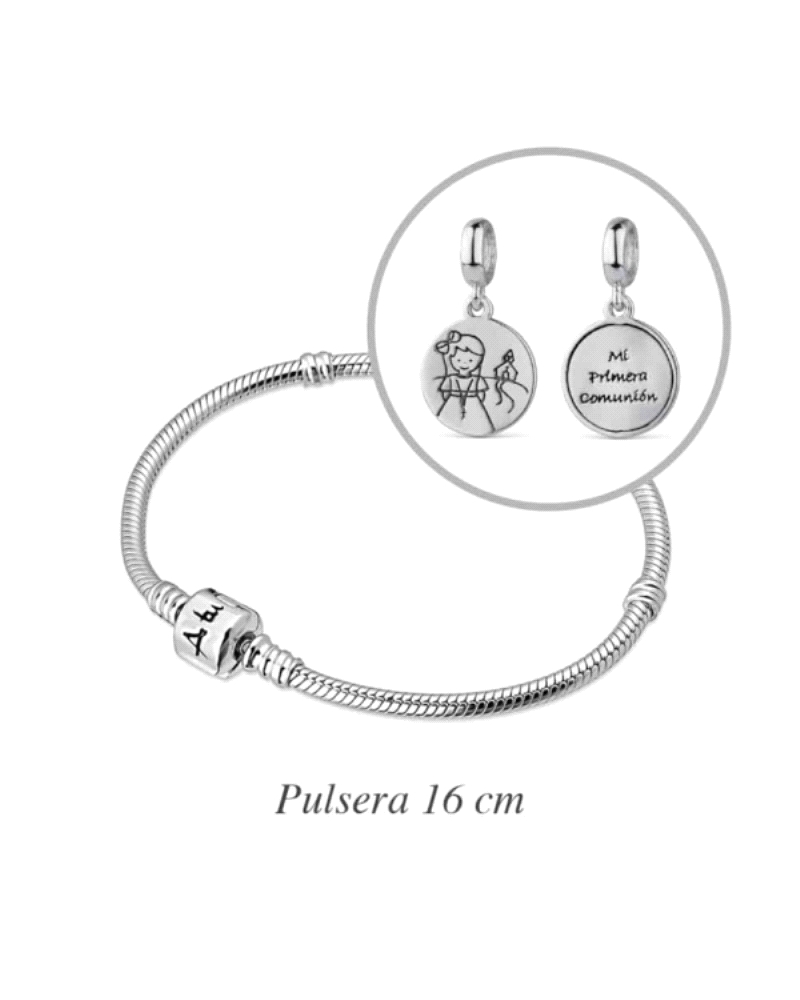 La pulsera de plata con cadena veneciana de 16 cm es una base ideal para añadir abalorios y crear una pieza de joyería personali