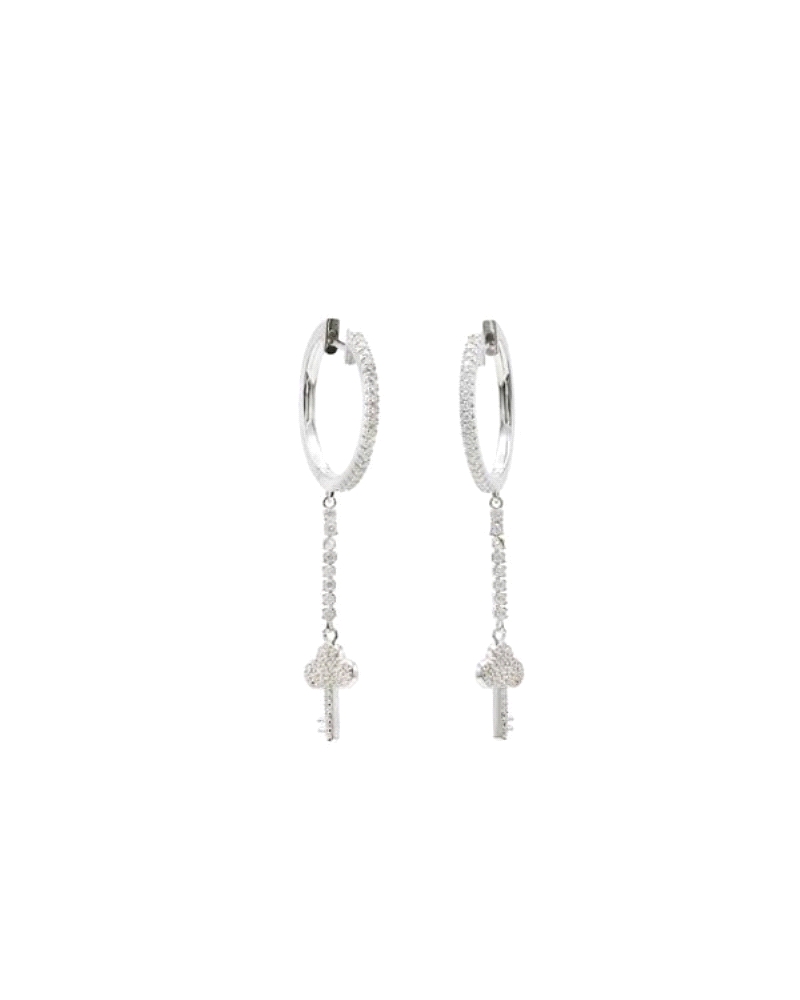 Pendientes aros con colgantes plata para mujer. Pendientes originales de moda que brillaran como nunca en tu oreja. Pendientes d