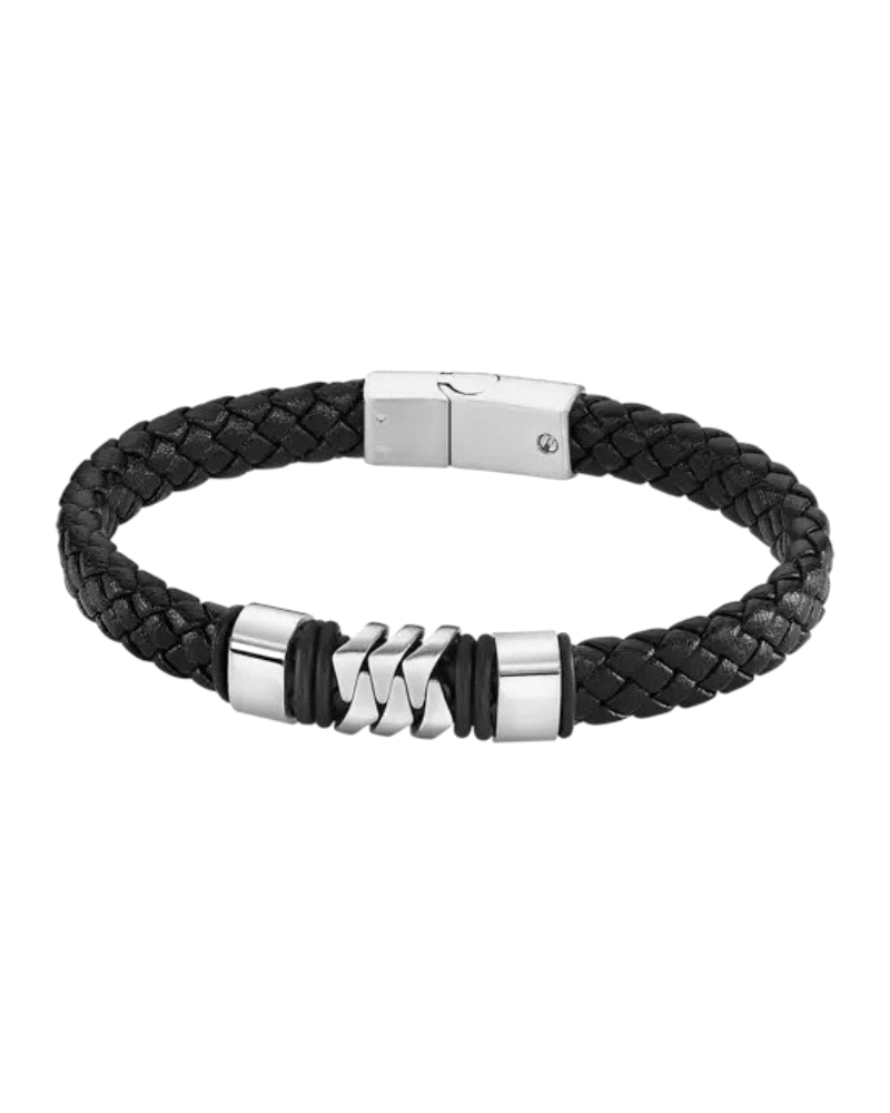 La pulsera para hombre está fabricada con acero inoxidable 316L de alta calidad y resistencia. Esta colección de joyas combina e