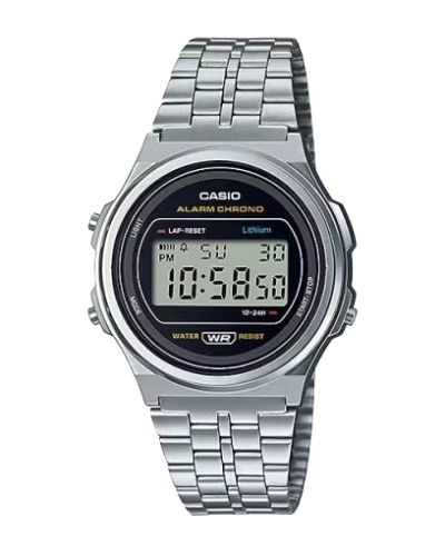Reloj Casio Retro unisex presenta un diseño elegante y versátil de tamaño mediano. La correa cuenta con un broche deslizante que
