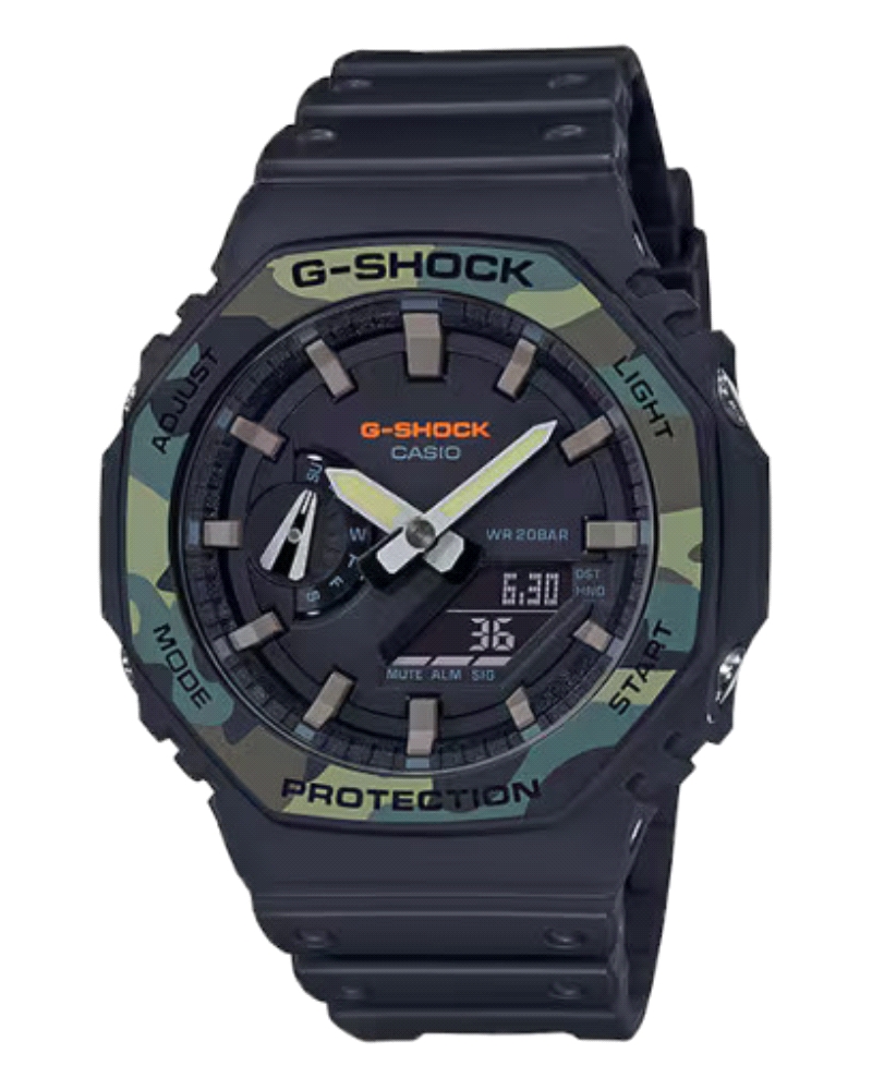 G-Shock presenta las nuevas incorporaciones de Utility Color a la delgada línea de combinación analógica-digital GA-2100SU-1AER 