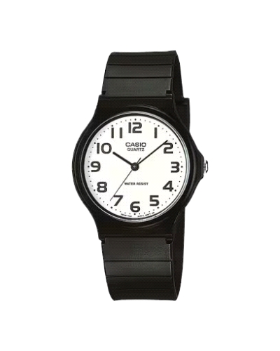 Reloj Casio para hombre fabricado en resina en color negro. Se trata de un reloj de diseño clásico y atemporal con caja de resin
