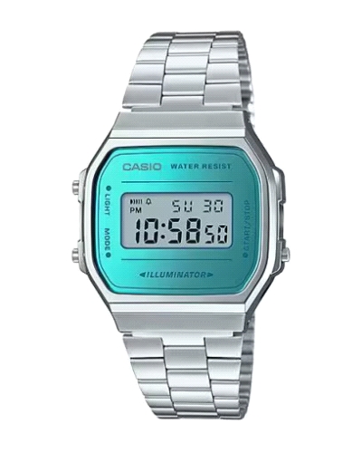 Reloj Casio unisex de la colección Vintage Iconic fabricado en acero inoxidable y resina en baño plateado. Estamos ante un reloj