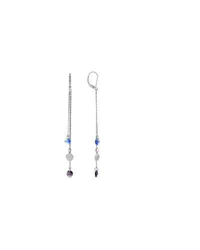 Pendientes fabricados en plata 925 y bañados en rodio con un marcado carácter boho y espíritu moderno, se centra en joyas colori