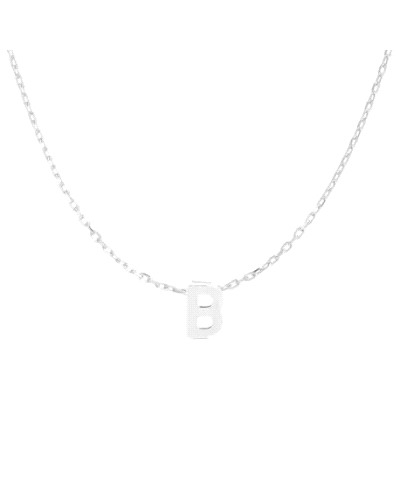 Un collar de plata de ley con la inicial "B" es una opción sofisticada y personalizada, ideal para llevar cerca del corazón un s