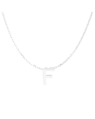 Un collar de plata de ley con la inicial "F" es una opción elegante y personalizada que puede tener un significado especial para