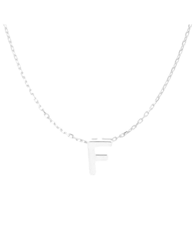 Un collar de plata de ley con la inicial "F" es una opción elegante y personalizada que puede tener un significado especial para