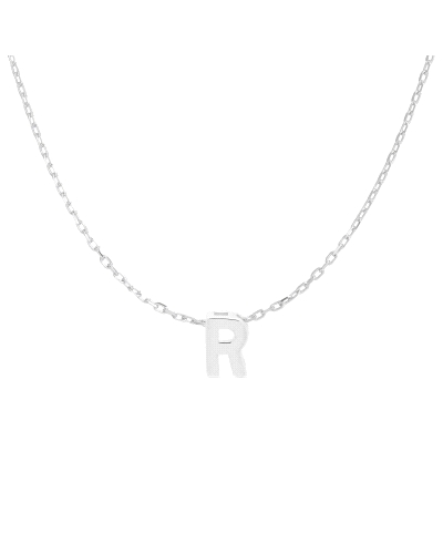 Un collar de plata de ley con la inicial "R" es una opción elegante y personalizada que puede tener un significado especial para