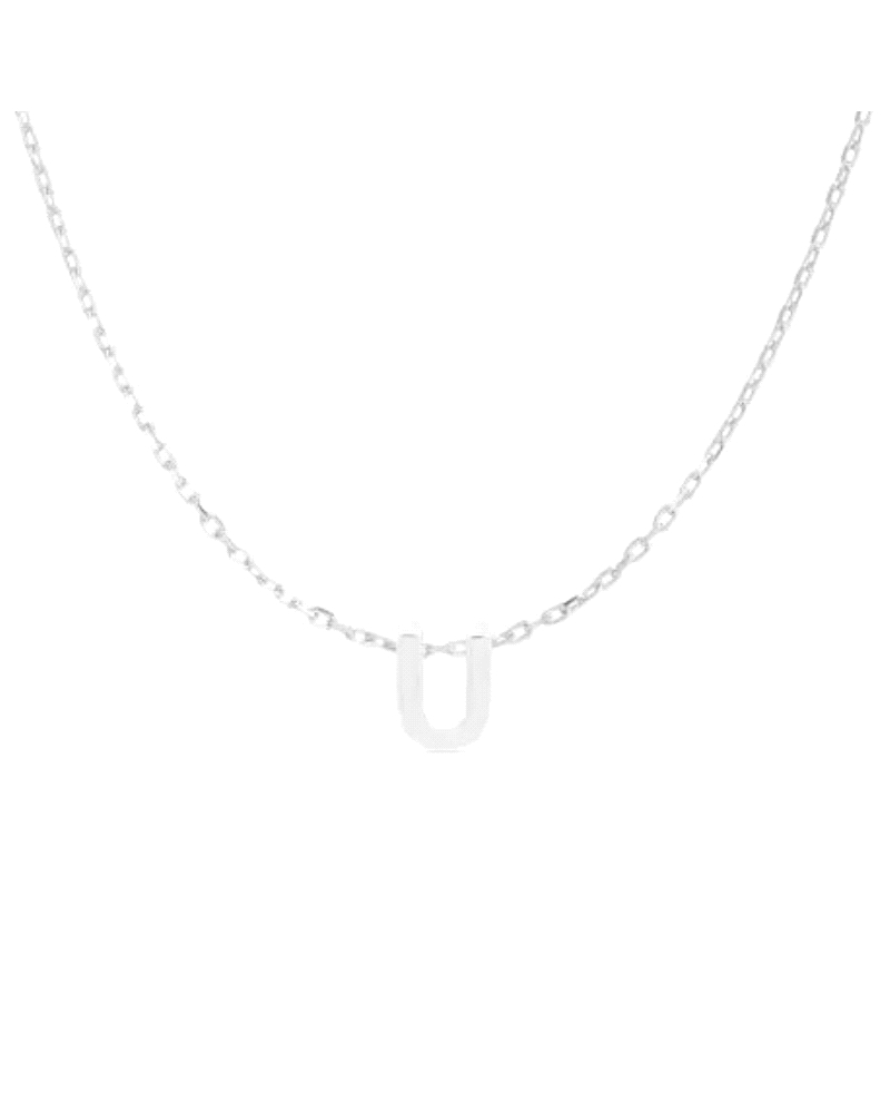 Un collar de plata de ley con la inicial "U" es una pieza de joyería personalizada y elegante. Este tipo de collar es ideal para