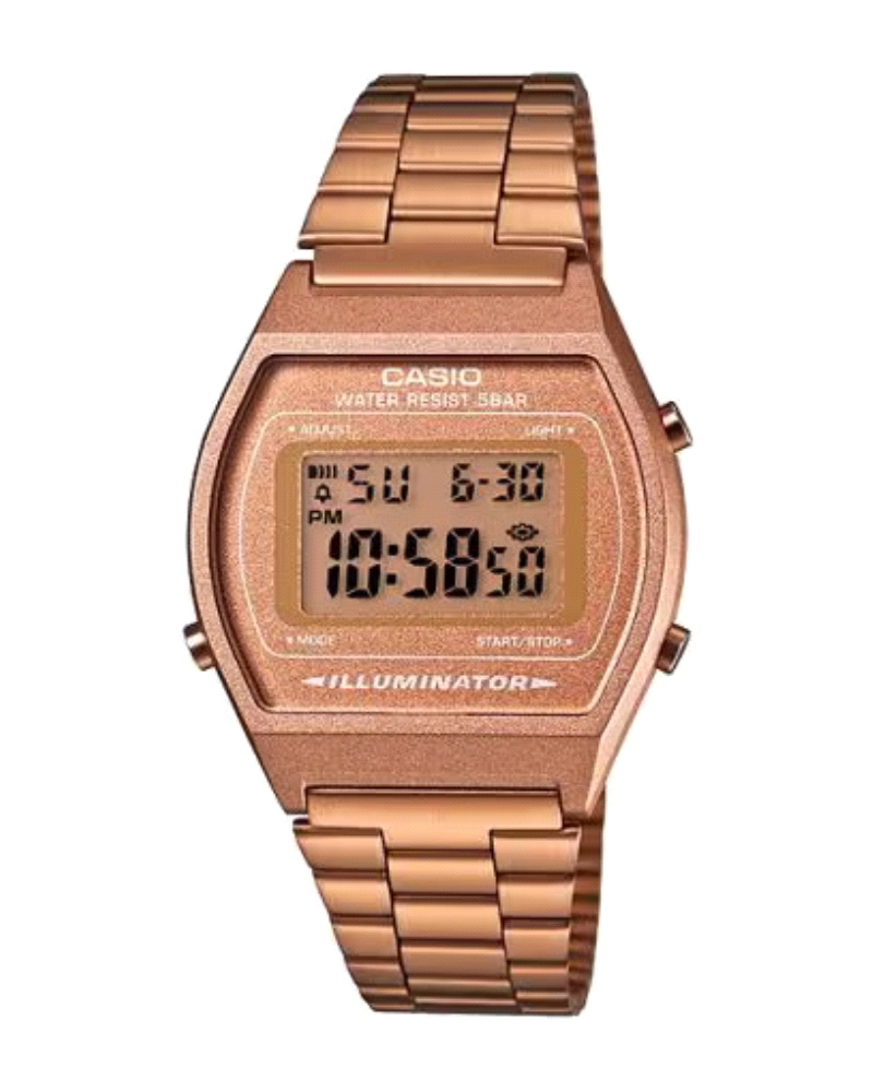 Reloj Casio B640WC-5AEF cuenta con luz de fondo LED y una pantalla destellante que parpadea con alarmas o temporizadores. Incluy