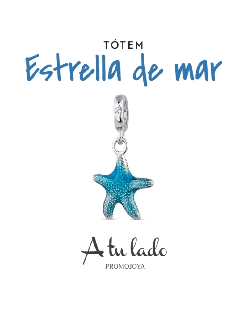 El abalorio de plata "Tótem Estrella de Mar" es una pieza encantadora que simboliza la conexión con el mar y la naturaleza. Este