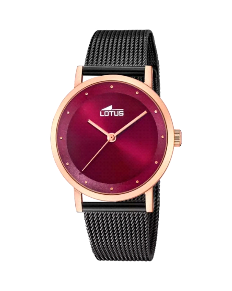 El reloj Lotus 18880/1 para mujer es una pieza única con su caja de acero inoxidable 316l y cristal mineral, además de su correa