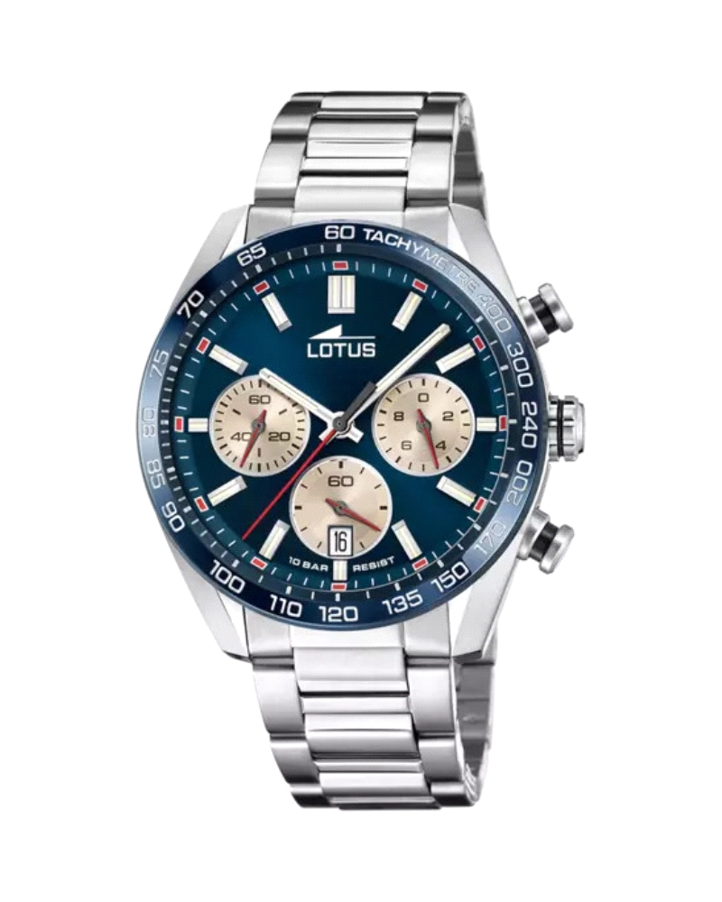 El reloj Lotus 18916/2 para hombre es una pieza impresionante con una caja de acero inoxidable 316l y cristal mineral, además de