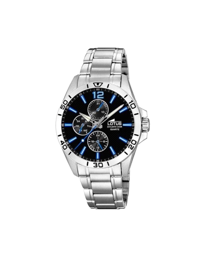 Reloj Lotus para hombre fabricado en acero inoxidable plateado. Estamos ante un reloj de diseño atractivo y elegante compuesto p