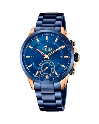 Reloj Lotus para hombre de la colección Hybrid fabricado en acero inoxidable azul. Se trata de un reloj de diseño elegante con t