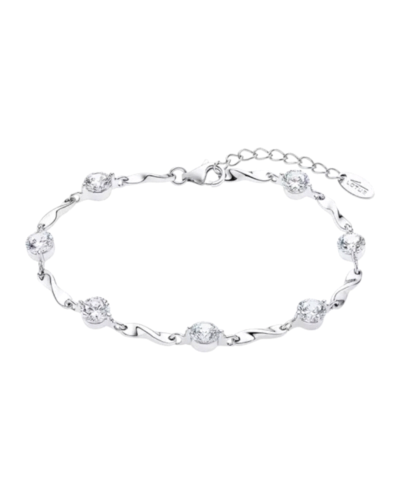 Pulsera Lotus Silver para mujer de la colección Trendy fabricada en plata de primera ley y brillantes circonitas en talla circul