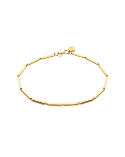 La Pulsera Reflection Oro es una pieza de joyería minimalista y elegante, diseñada para destacar por su sencillez y brillo sofis