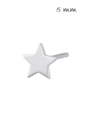 El piercing de plata con forma de estrella es una joya moderna y divertida que añade un toque de originalidad a tu look. Su dise