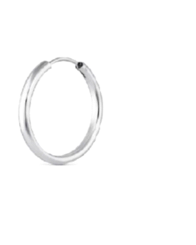 El piercing de plata en forma de aro de hilo de 1.2 x 12 mm es una joya minimalista y elegante, ideal para quienes buscan un acc