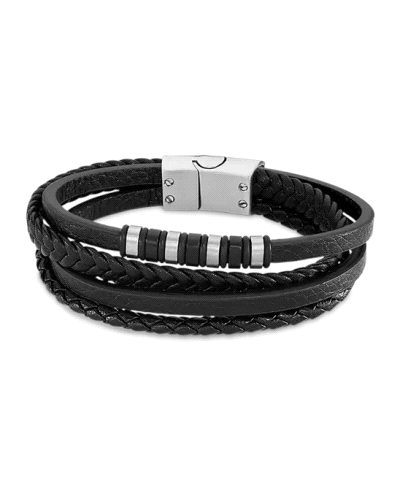 Las pulseras Lotus Style diseñadas con acero inoxidable y piel negra son un accesorio muy popular para hombres, gracias a su est