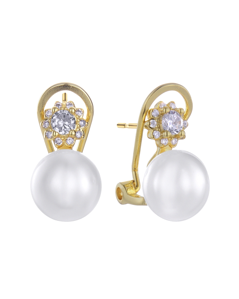 Los pendientes de plata de Durán Exquse chapados en oro de la colección Pearl son una pieza sofisticada y elegante, diseñada par