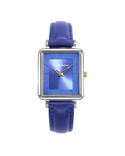 Este reloj de mujer de dos agujas destaca por su diseño elegante y contemporáneo. La caja de acero con corona IP dorado aporta u