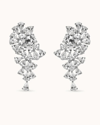 Pendientes BRILLIANT CUT en plata de ley y circonitas Excellence star cut talladas con los estándares ideales del corte brillant