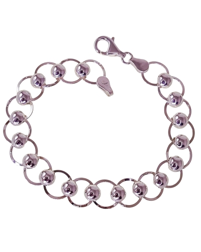 Pulseras de plata mujer de Bolas Plateadas, Bolas de Plata 925, que garantizan Durabilidad y Brillo.  Elegante y sofisticado Dis