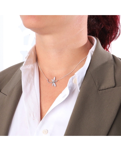 Collar de plata Mariposa Cosmos . Simbolizando transformación y metamorfosis. Incluye un colgante de Plata 925: Mariposa (Libert