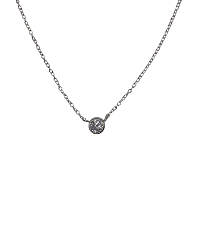 Collar de plata brillante chatón con temática BRILLO PROPIO, simbolizando la pureza, el amor y perfección. Incluye un chatón de