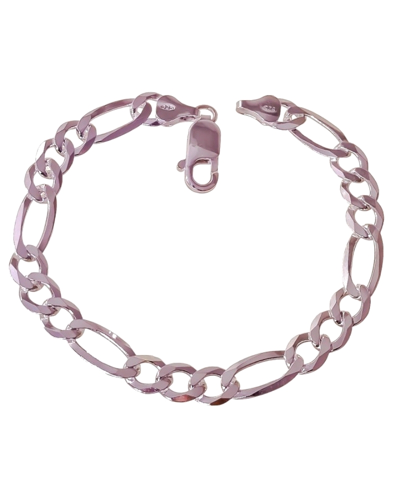 Pulsera de plata cadena 3+1