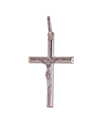 Colgante plata de ley 925 cruz de 40mm largo x 26mm de ancho , cristo .