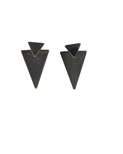Pendientes de plata triangulos
