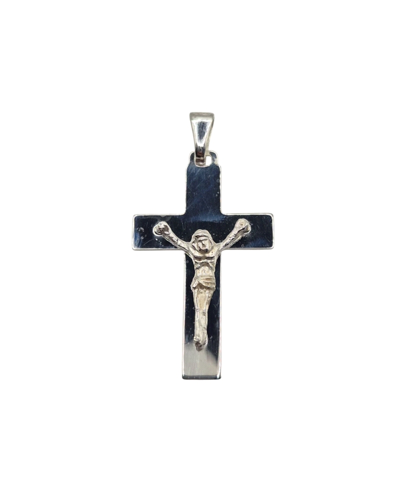 Colgante plata cruz cristo