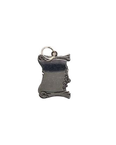 Colgante de plata pergamino