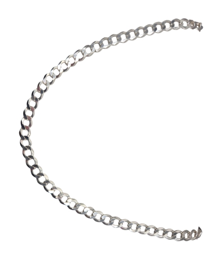 Cadena de plata barbada 60 cm
