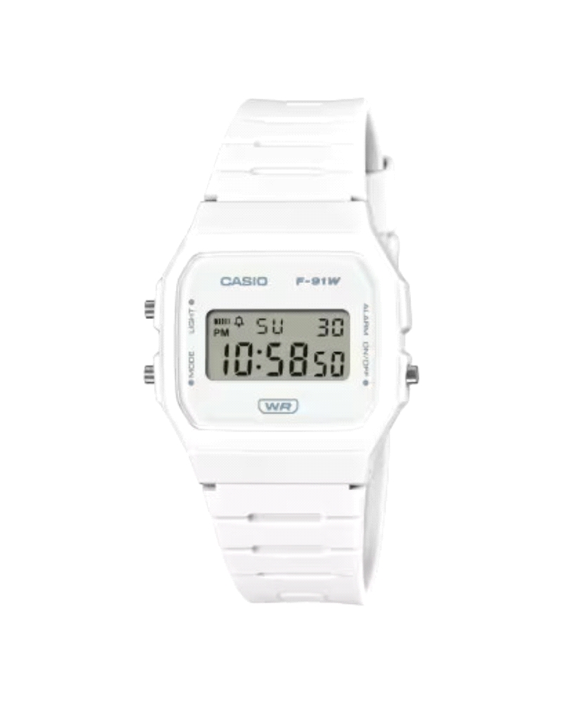 Reloj Casio F-91WB-7A blanco