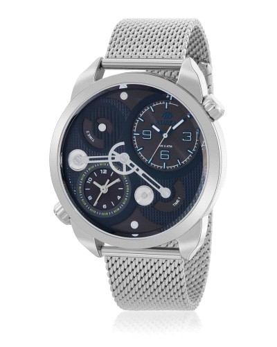 Movimiento japonés: 3 agujas con doble horario.
Diámetro Caja: 46 mm.
Material Caja: Metal.
Material Brazalete: Acero.
Esfer