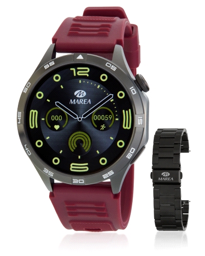 Pantalla: 1.46 pulgadas
Diámetro: 44 mm.
Batería: 270 mAh
Duración 5 días, puede ser más según uso.
Material Caja: Metal col