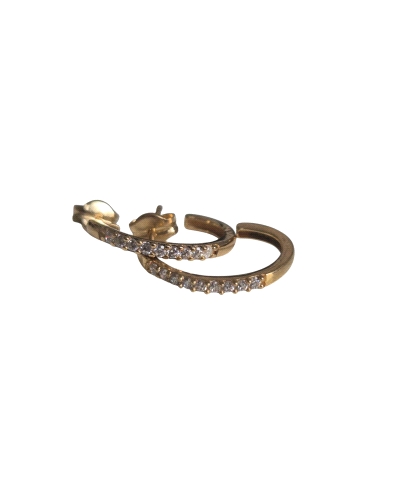 Pendientes de oro amarillo Ana Joyeros con circonitas