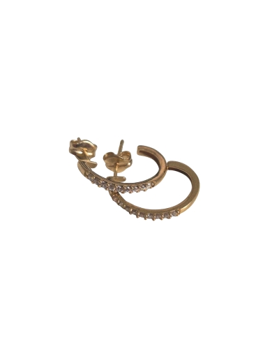 Pendientes de oro amarillo Ana Joyeros con circonitas