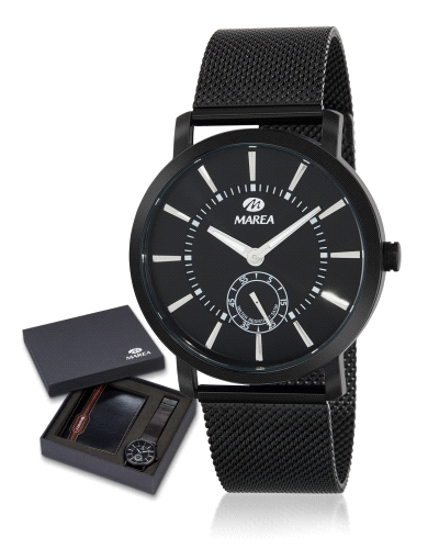 El reloj de acero Marea para caballero es una pieza de alta calidad que combina durabilidad y estilo. Su caja de acero inoxidabl